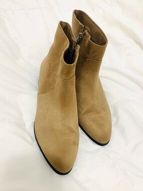 Forever21 Faux Suede Ankle Boots Tan